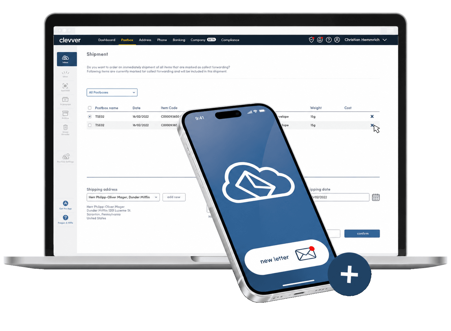 Receive letters at a real street address, get them scanned & manage everything via app, no matter where you are.