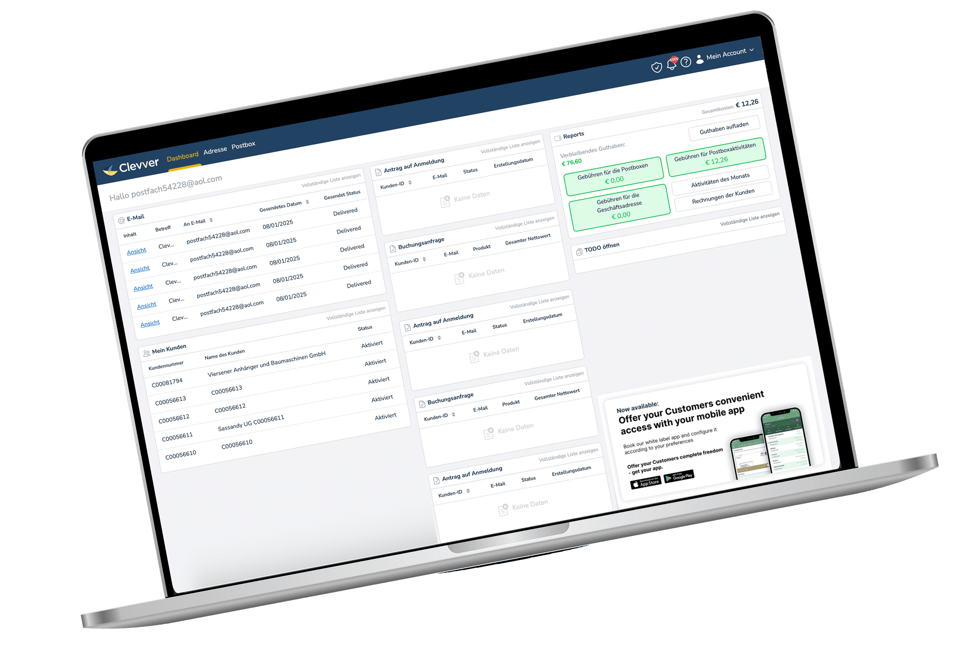 Enterprise dashboard